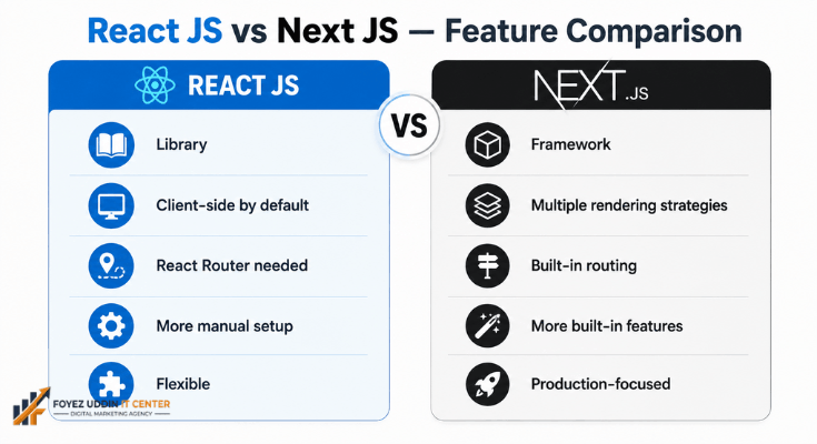 React js vs Next js